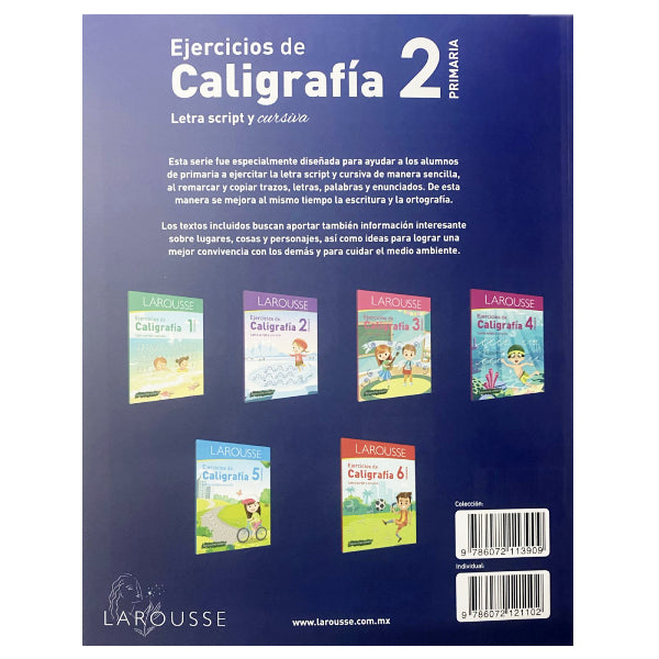 LIBRO EJERCICIOS CALIGRAFIA 2 LAROUSSE MNK