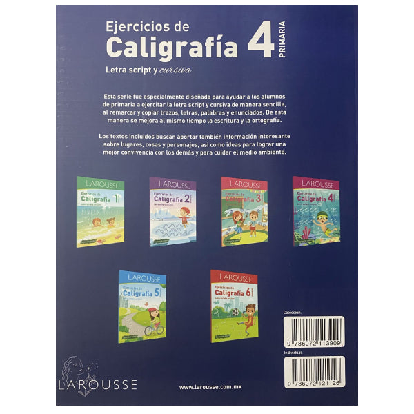 LIBRO EJERCICIOS CALIGRAFIA 4 LAROUSSE MNK