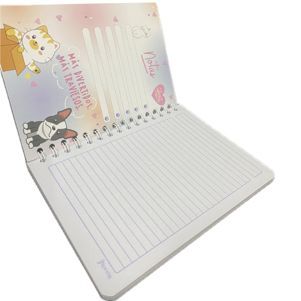 CUADERNO FRANCES DOBLE ARGOLLA DOGS 100 HJ RAYA NORMA MNK
