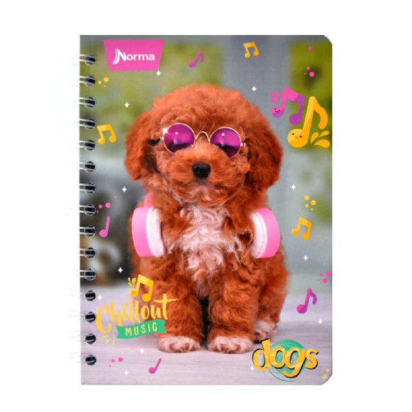 CUADERNO FRANCES DOBLE ARGOLLA DOGS 100 HJ C7 NORMA MNK