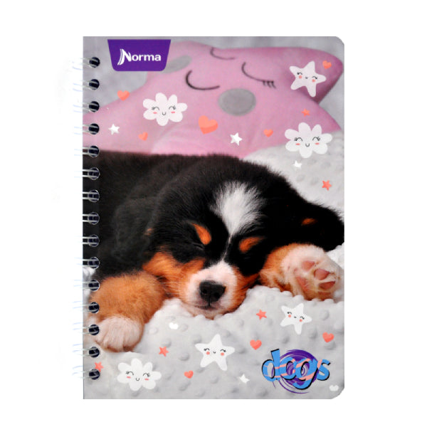 CUADERNO FRANCES DOBLE ARGOLLA DOGS 100 HJ C7 NORMA MNK