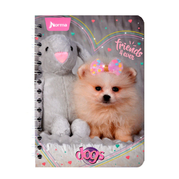 CUADERNO FRANCES DOBLE ARGOLLA DOGS 100 HJ C7 NORMA MNK