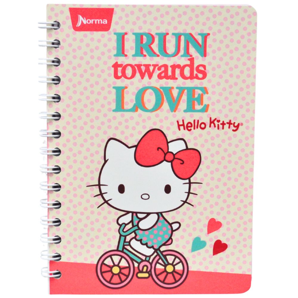 CUADERNO FRANCES DOBLE ARGOLLA HELLO KITT 100 HJ RAYA NORMA MNK