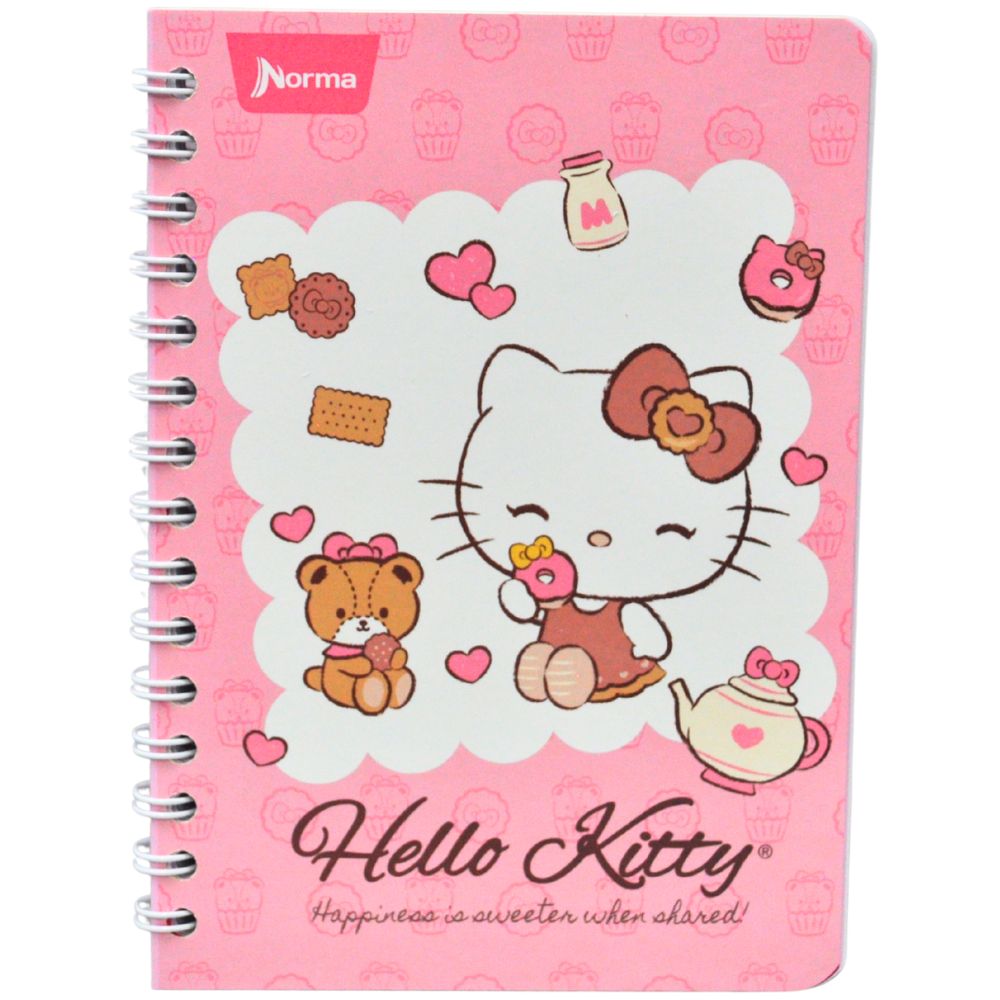 CUADERNO FRANCES DOBLE ARGOLLA HELLO KITT 100 HJ RAYA NORMA MNK