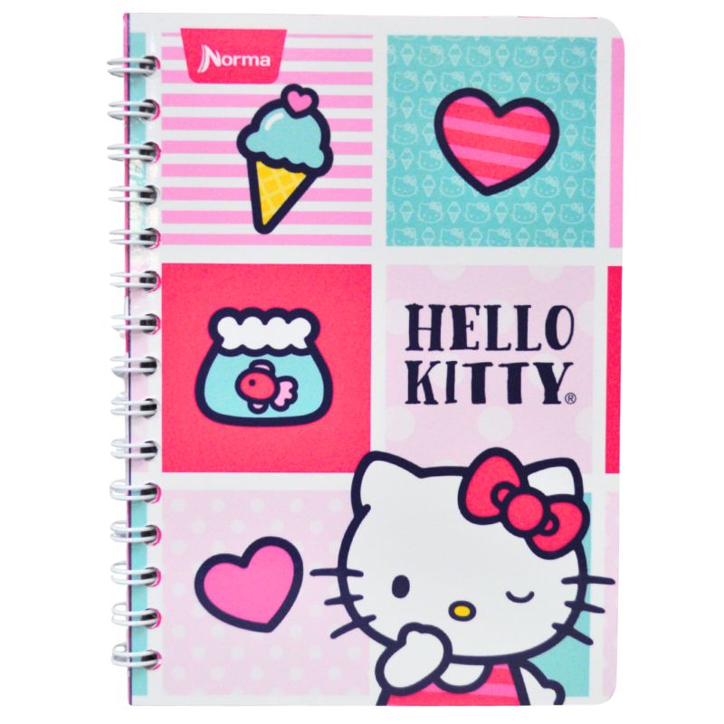 CUADERNO FRANCES DOBLE ARGOLLA HELLO KITT 100 HJ C7 NORMA MNK