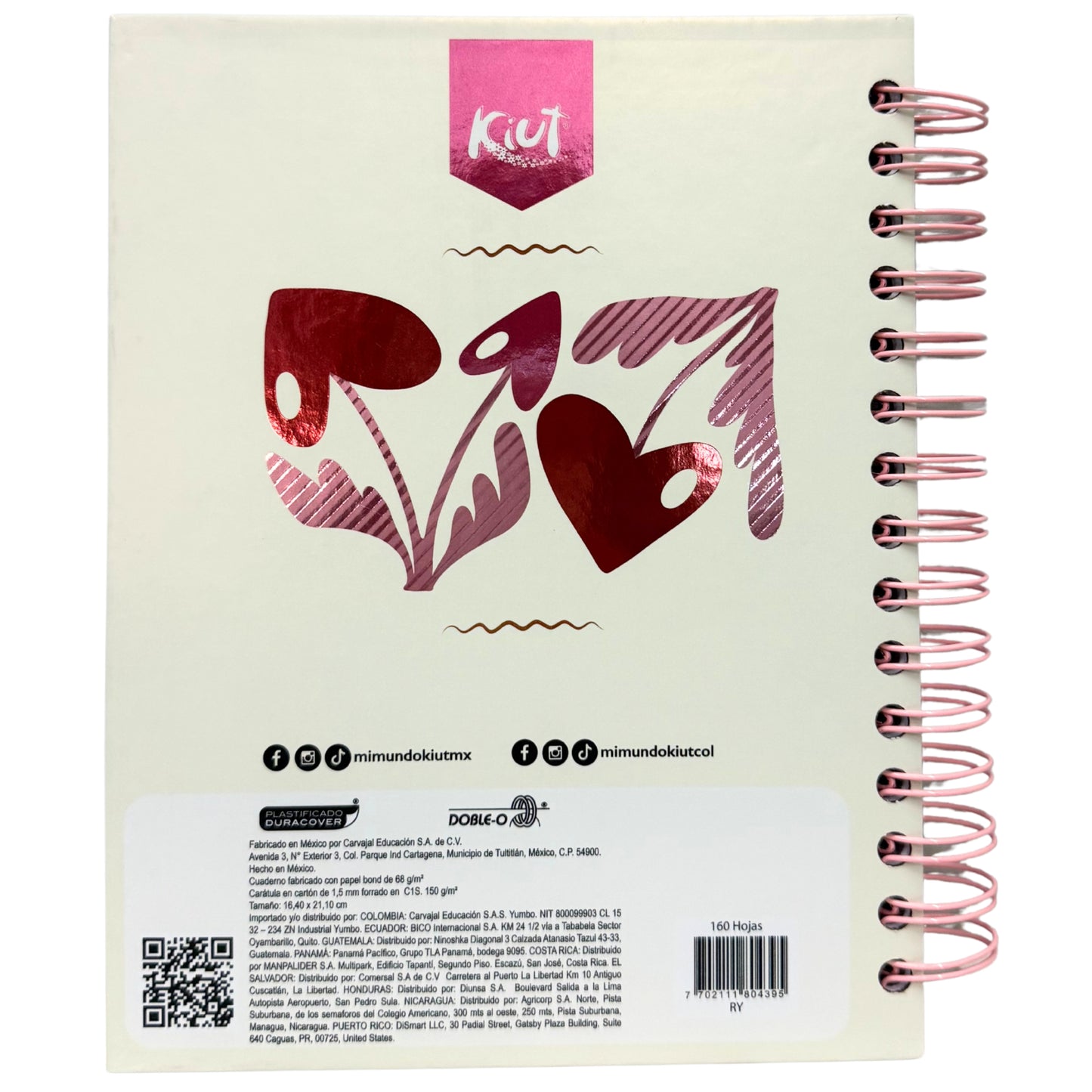 CUADERNO DURA BOOK KIUT 160 HJ RAYA NORMA MNK