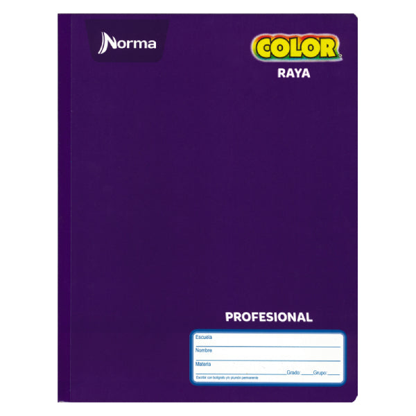 CUADERNO PROFESIONAL COSIDO COLOR 360 100 HJ RAYA NORMA MNK