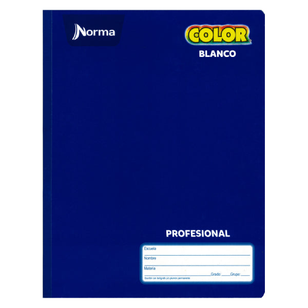 CUADERNO PROFESIONAL COSIDO COLOR 360 100 HJ BLANCO NORMA MNK