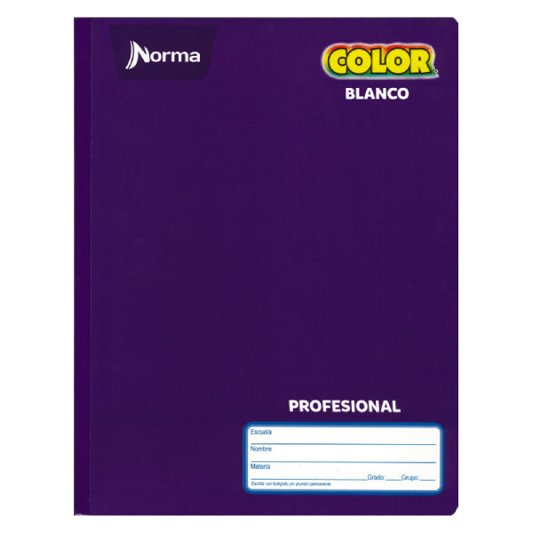 CUADERNO PROFESIONAL COSIDO COLOR 360 100 HJ BLANCO NORMA MNK