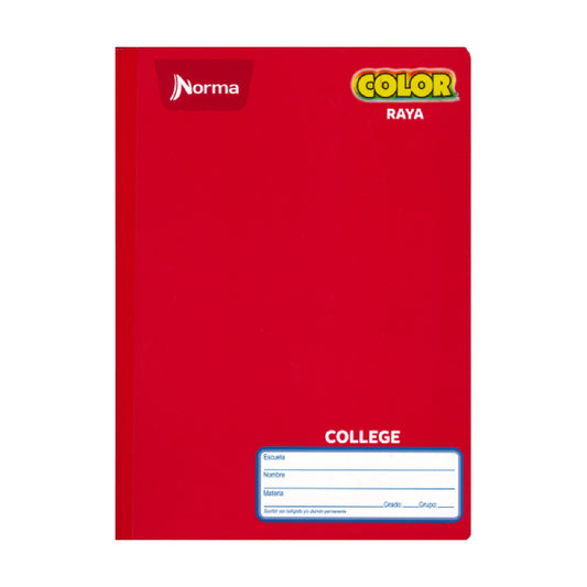 CUADERNO COLLEGE COSIDO COLOR 360 100 HJ RAYA NORMA MNK