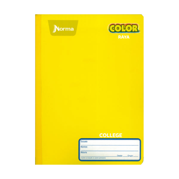 CUADERNO COLLEGE COSIDO COLOR 360 100 HJ RAYA NORMA MNK