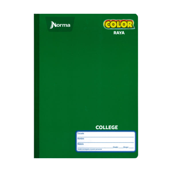 CUADERNO COLLEGE COSIDO COLOR 360 100 HJ RAYA NORMA MNK