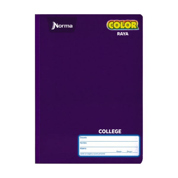 CUADERNO COLLEGE COSIDO COLOR 360 100 HJ RAYA NORMA MNK