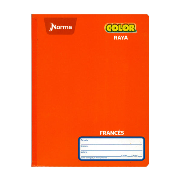 CUADERNO FRANCES COSIDO COLOR 360 100 HJ RAYA NORMA MNK