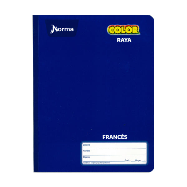 CUADERNO FRANCES COSIDO COLOR 360 100 HJ RAYA NORMA MNK