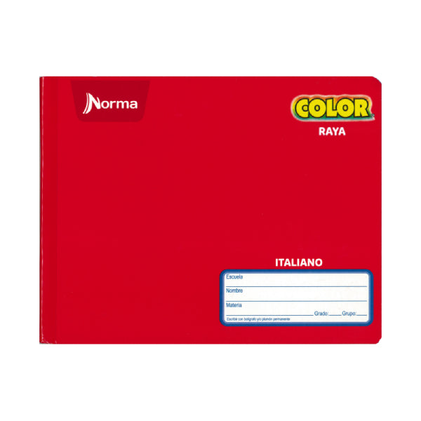 CUADERNO ITALIANO COSIDO COLOR 360 RAYA NORMA MNK