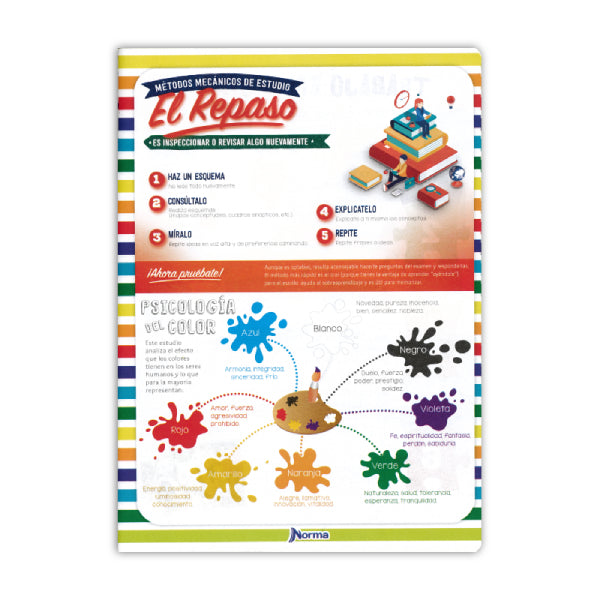 LIBRETA TAREAS COLLEGE COSIDO COLOR 360 48 HJ NORMA MNK