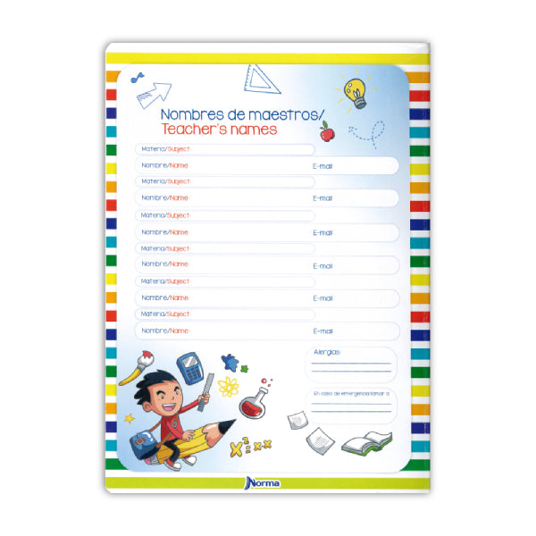 LIBRETA TAREAS COLLEGE COSIDO COLOR 360 48 HJ NORMA MNK