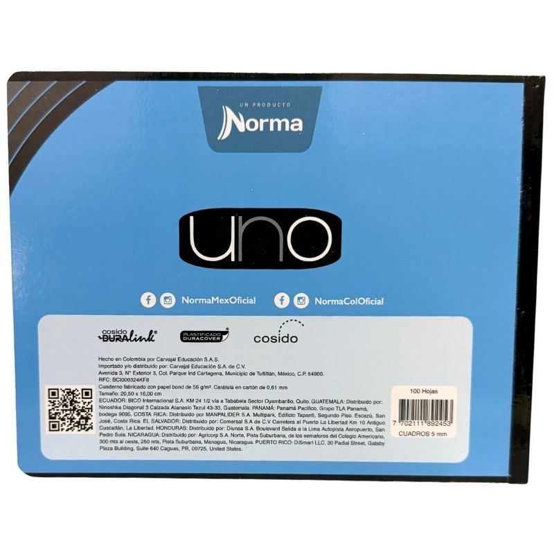 CUADERNO ITALIANO COSIDO UNO 100 HJ C5 NORMA MNK