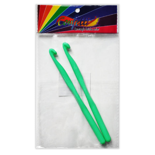 GANCHO ACRILICO PARA TEJER 8.0 MM 2 PZ NAEN