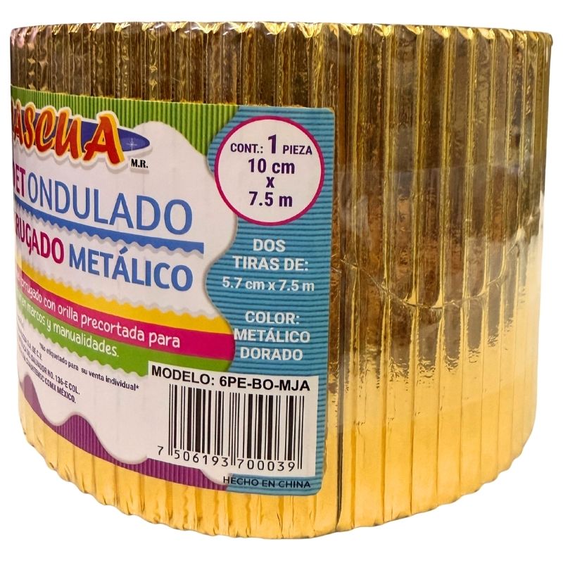BORDETTE METALICO DORADO 5.7X15 MT PASCUA MNK
