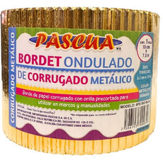 BORDETTE METALICO DORADO 5.7X15 MT PASCUA MNK