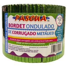 BORDETTE METALICO VERDE BANDERA 5.7X15 MT PASCUA MNK