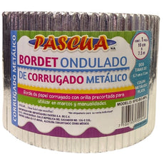 BORDETTE METALICO PLATA 5.7X15 MT PASCUA MNK