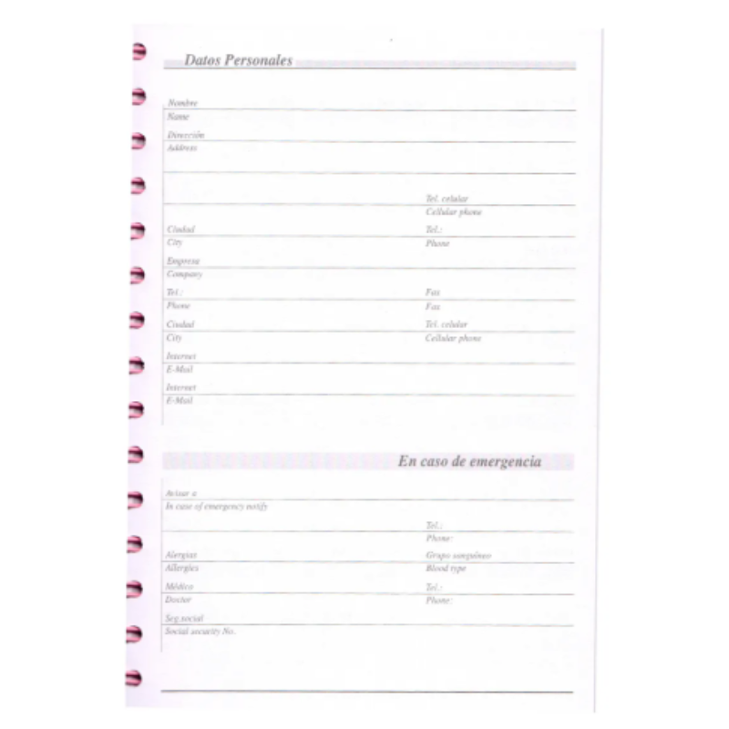 AGENDA DIARIA DOBLE ESPIRAL AG137 NOVAC