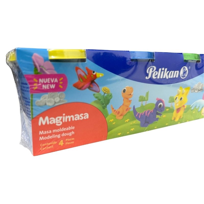 PLASTILINA BOTE MAGIMASA 112 GR 4 PZ PELIKAN MNK