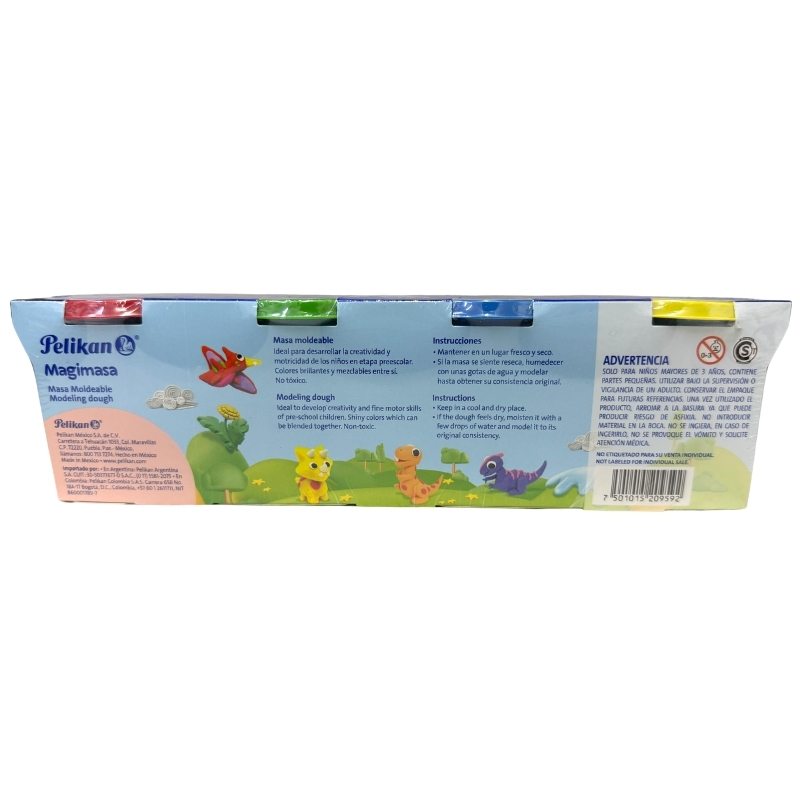 PLASTILINA BOTE MAGIMASA 112 GR 4 PZ PELIKAN MNK