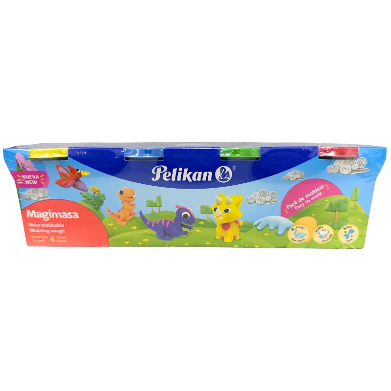 PLASTILINA BOTE MAGIMASA 112 GR 4 PZ PELIKAN MNK