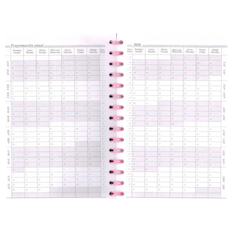 AGENDA DIARIA DOBLE ESPIRAL AG141 NOVAC