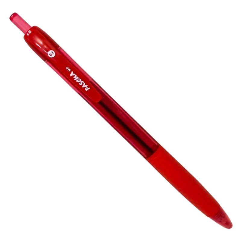 BOLIGRAFO TRASLUCIDO GRIP RETRACTIL HIDRIDA ROJO 0.7 PASCUA