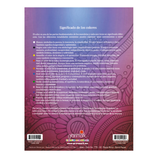 LIBRO COLOREAR MANDALAS GRANMARK MNK