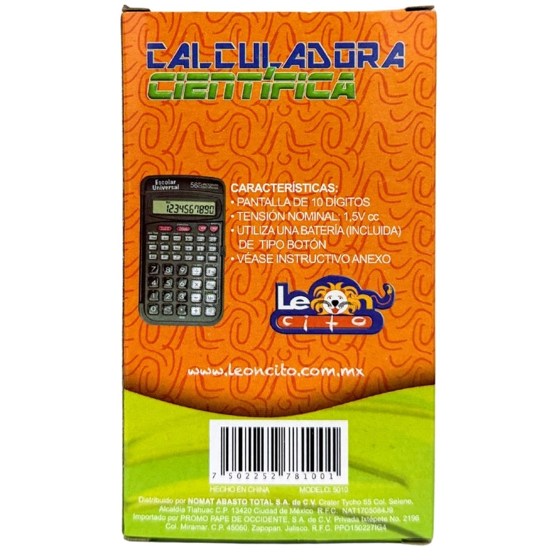 CALCULADORA CIENTIFICA LEONCITO 56 FUNCIONES CONEXION CARIBE MNK