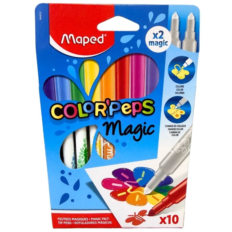 PLUMONES ACUARELABLES COLORPEPS 10 PZ MAPED MNK