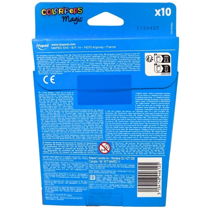 PLUMONES ACUARELABLES COLORPEPS 10 PZ MAPED MNK