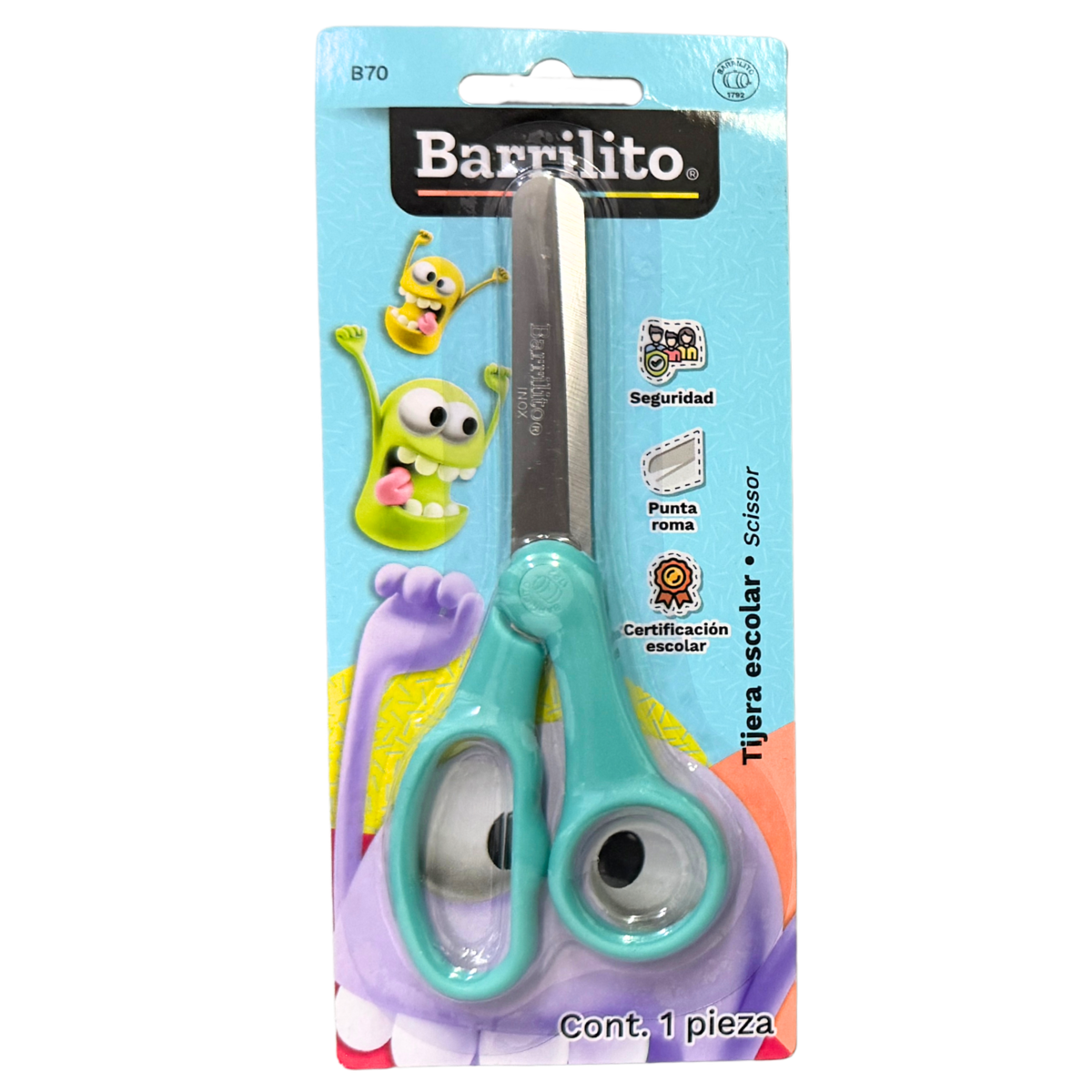 TIJERA ESCOLAR B70 GOBA BARRILITO MNK
