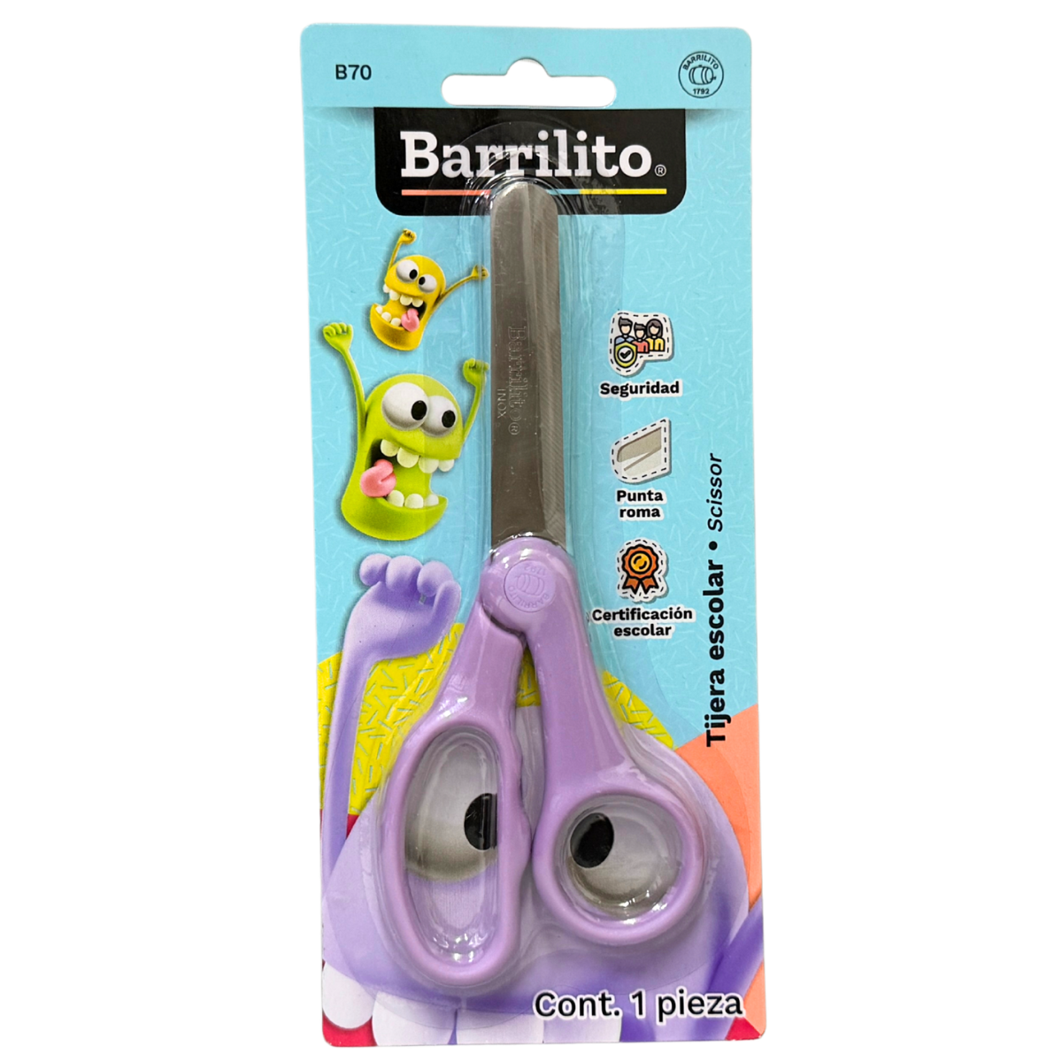 TIJERA ESCOLAR B70 GOBA BARRILITO MNK
