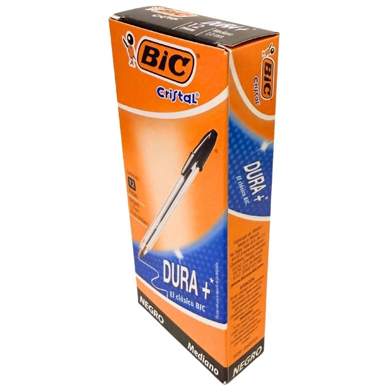 PLUMA BIC MEDIANO NEGRO 12 PZ BIC MNK – Mónerick Papelerías