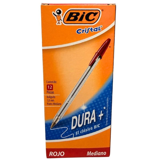 PLUMA BIC MEDIANO ROJO 12 PZ BIC MNK