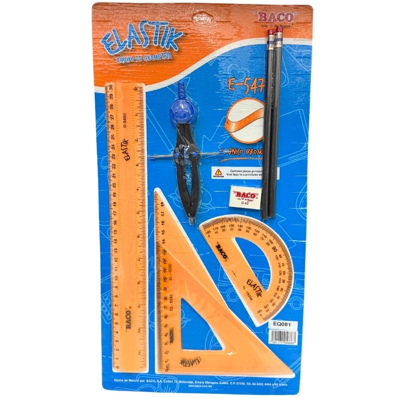 JUEGO GEOMETRIA E-5470 ELASTIK C/C-600 BACO MNK