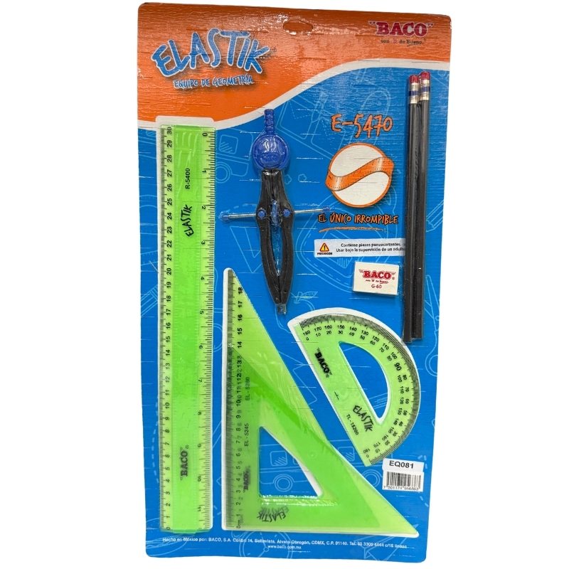 JUEGO GEOMETRIA E-5470 ELASTIK C/C-600 BACO MNK