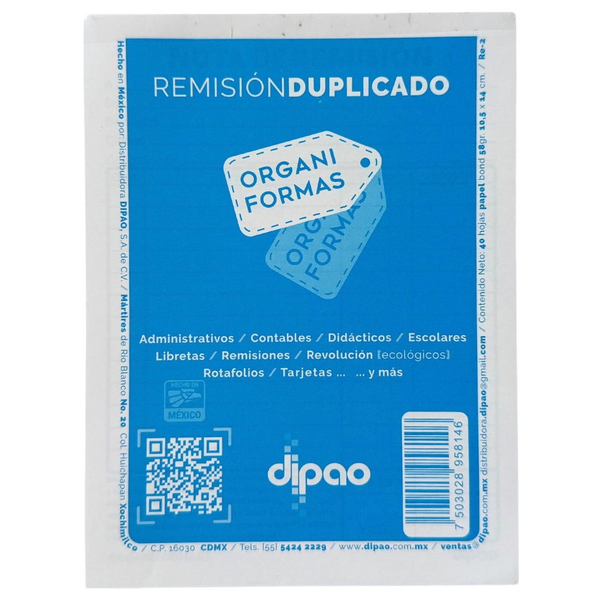 BLOCK REMISION DUPLICADA 1/8 40 HJ RE2 DIPAO