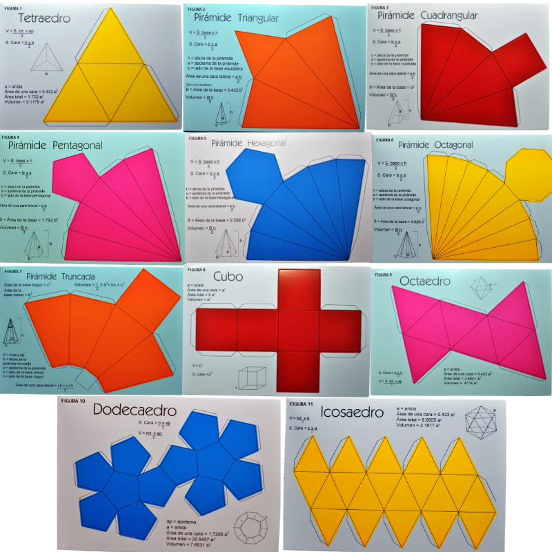 ALBUM CUERPOS GEOMETRICOS 20 PZ NOVAC