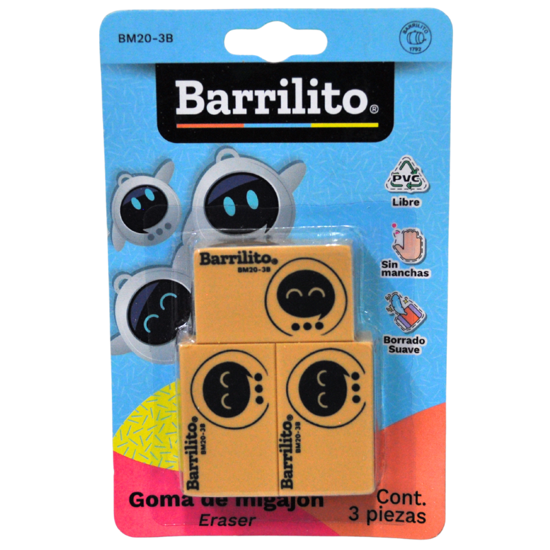 BORRADOR MIGAJON 3 PZ BM20-3B GOBA BARRILITO MNK