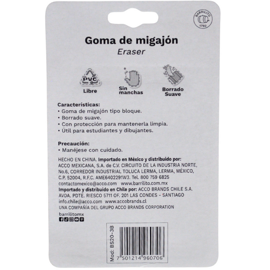 BORRADOR MIGAJON 3 PZ BM20-3B GOBA BARRILITO MNK
