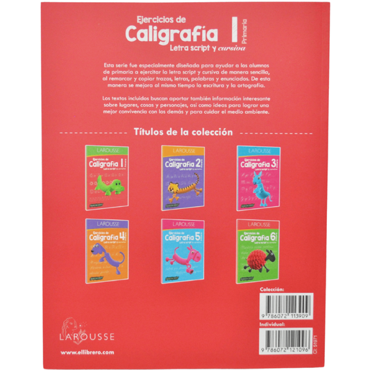 LIBRO EJERCICIOS CALIGRAFIA 1 LAROUSSE MNK