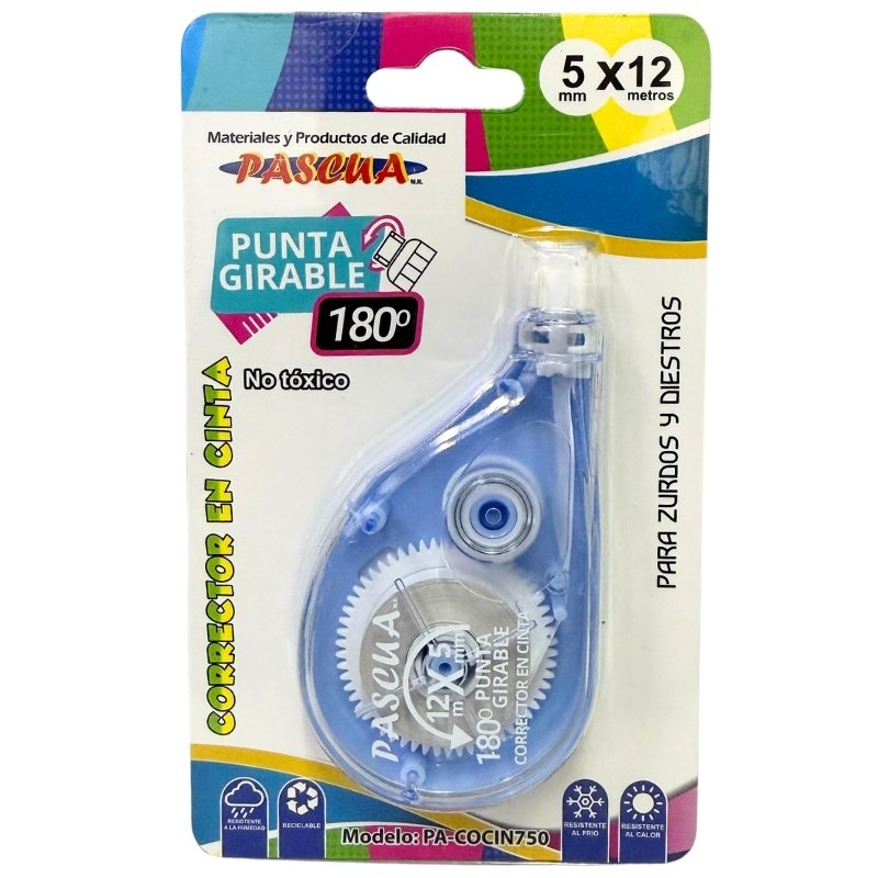CORRECTOR CINTA PUNTA GIRABLE 180 1 PZ PASCUA MNK